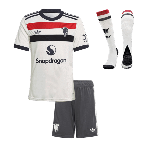 Kids Manchester United Custom Third Away Full Soccer Kits 2024-25