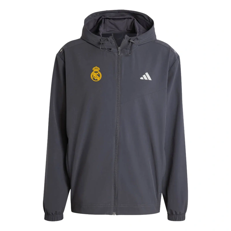 4da0982bf4 Mens Adidas Real Madrid Tracksuit Jacket 24-25 Charcoal - Image 1