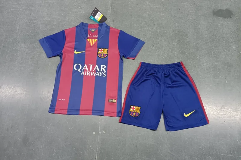 4efbb97c92 Barcelona Home 2014-15 Retro Kids Kits Jersey+Shorts - Image 16