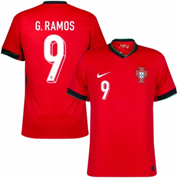 Portugal Home G.Ramos 9 Shirt 2024-2025 Fan / Player version  Size：S-2XL Non-Customize