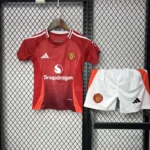 24-25 Manchester United Home Kids Jersey+Shorts - Image 8