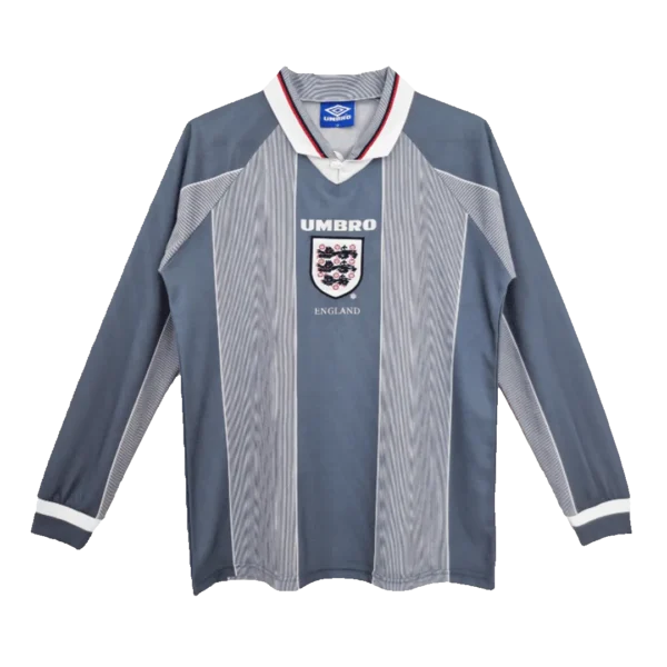 England Euro Cup 1996 Retro Away Long Sleeve Jersey