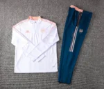 Arsenal Half-Pull Training Suit White Football Shirt 2021/2022 - Image 3