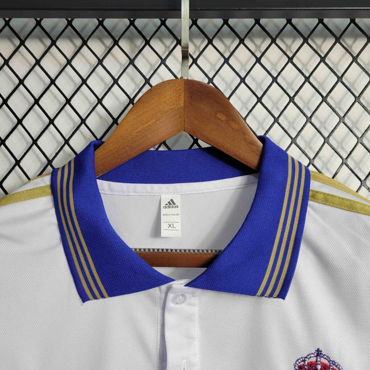 Real Madrid Adidas Men's White Polo Shirt 23-24 - Image 6
