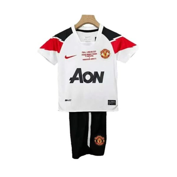Manchester United 10-11 Away Champions League Retro Kids Kits Youth Apparels Jersey