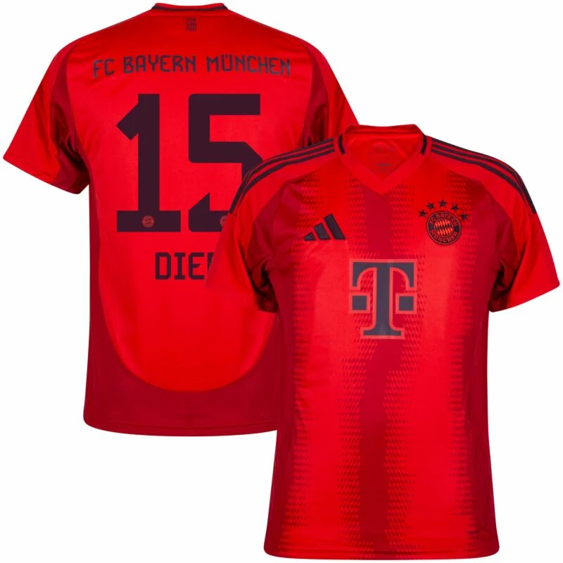 627-155530d5b2 Bayern Munich Home Dier 15 Shirt 2024-2025 Player version Size:S-2XL Non-Customize - Image 1