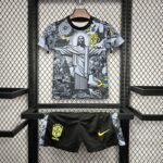 2024 Brazil Christ the Redeemer Special Kids Kit Football Jersey - Image 6