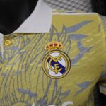 Real Madrid Men's Polo Shirt Dragon Pattern Yellow Jersey 25-26 - Image 4