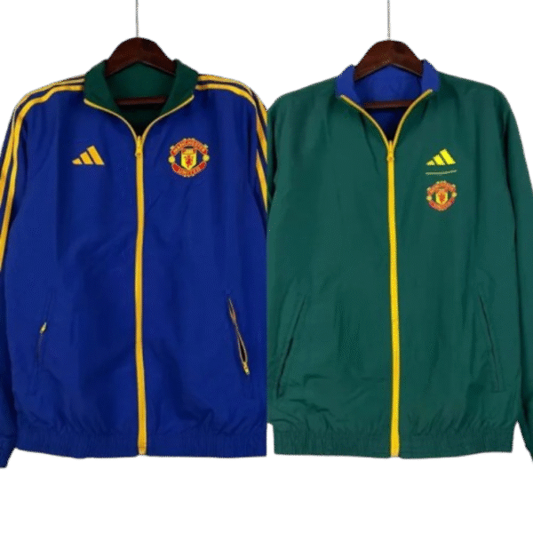 2023-2024 Manchester United Reversible Windbreaker(Blue-Green)Soccer Jersey 1:1 Thai Quality