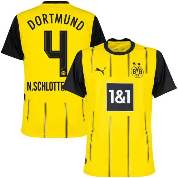 Borussia Dortmund Home N.Schlotterbeck 4 Shirt 2024-2025 Fan version Size:S-4XL Non-Customize