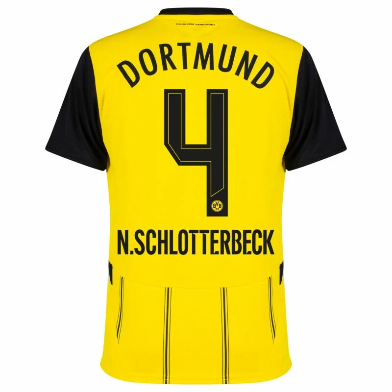 670 Borussia Dortmund Home N.Schlotterbeck 4 Shirt 2024-2025 Fan version Size:S-4XL Non-Customize - Image 2
