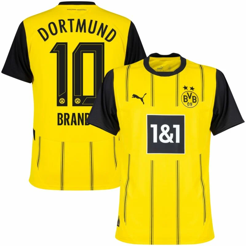 681-163524545f Borussia Dortmund Home Brandt 10 Shirt 2024-2025 Fan version Size:S-4XL Non-Customize - Image 1