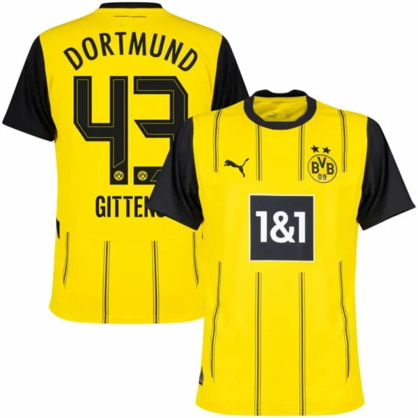 Borussia Dortmund Home Gittens 43 Shirt 2024-2025 Fan version Size：S-4XL Non-Customize