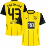Borussia Dortmund Home Gittens 43 Shirt 2024-2025 Player version Size：S-2XL Non-Customize