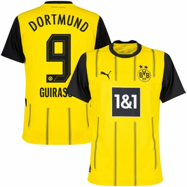 Borussia Dortmund Home Guirassy 9 Shirt 2024-2025 Player version Size：S-2XL Non-Customize