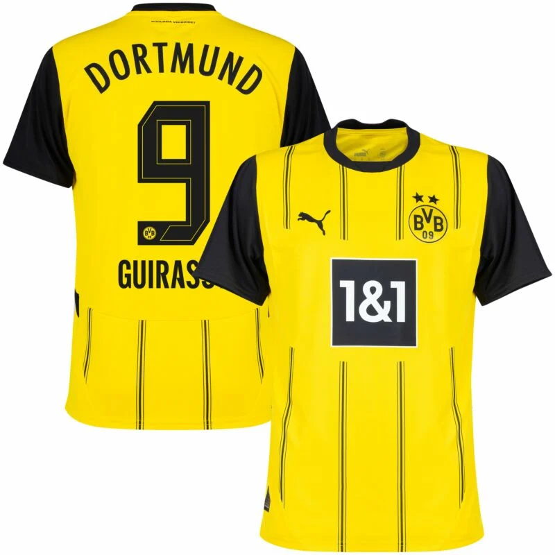 691-171556c2f6 Borussia Dortmund Home Guirassy 9 Shirt 2024-2025 Player version Size:S-2XL Non-Customize - Image 1