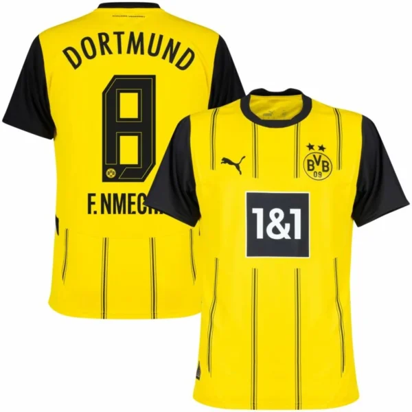 Borussia Dortmund Home F.Nmecha 8 Shirt 2024-2025 Player version Size：S-2XL Non-Customize
