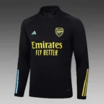 Arsenal Half-Pull Training Suit black Football Shirt 2023/2024 Kits - Image 3