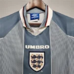 England Euro Cup 1996 Retro Soccer Jersey Away - Image 6