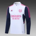Arsenal Half-Pull Training Suit White Football Shirt 2022/2023 - Image 2