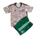 Mexico Kids World Cup 2022 Jersey Away Kit(Jersey+Shorts) - Image 7