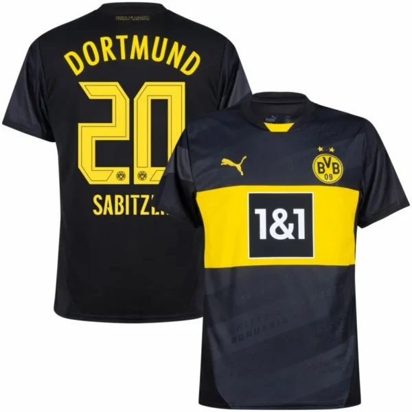Borussia Dortmund Away Sabitzer 20 Shirt 2024-2025 Player version Size：S-2XL Non-Customize
