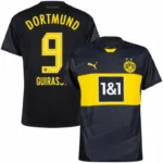 Borussia Dortmund Away Guirassy 9 Shirt 2024-2025 Fan version Size:S-4XL Non-Customize