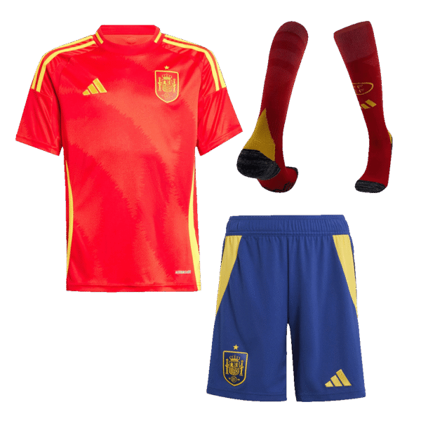 Kids Spain Custom Home Full Soccer Kits 2024