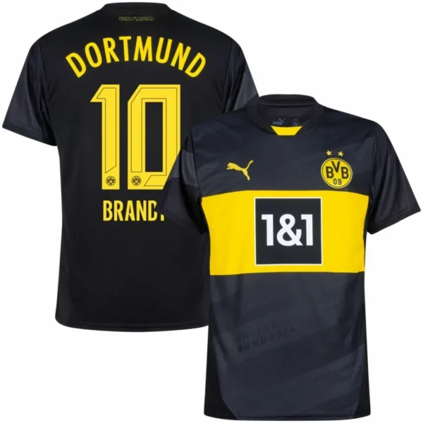 Borussia Dortmund Away Brandt 10 Shirt 2024-2025 Player version Size：S-2XL Non-Customize