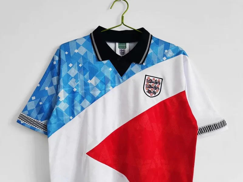 71c1efdbeb England 1990 Retro Soccer Jersey Mash-Up - Image 3
