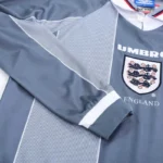 England Euro Cup 1996 Retro Away Long Sleeve Jersey - Image 7