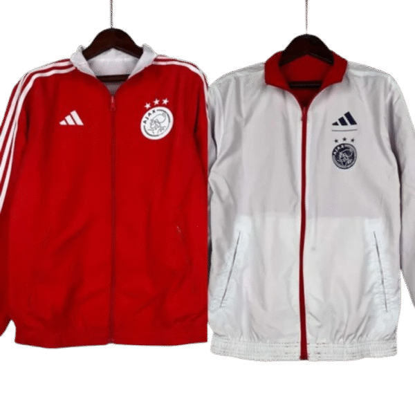 2023-2024 Ajax Reversible Windbreaker（Red-White）Soccer Jersey 1:1 Thai Quality
