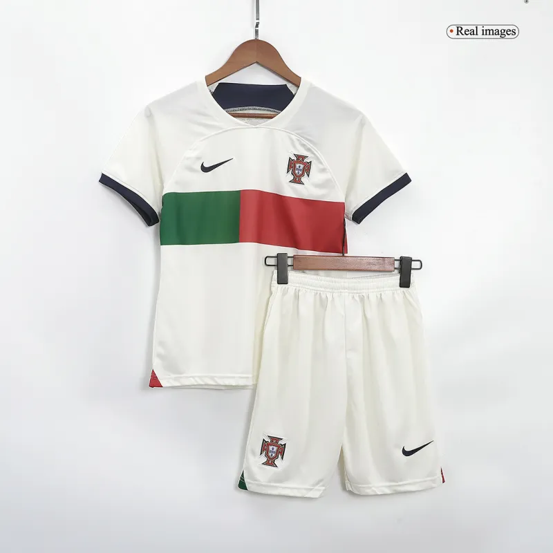 743e253990 Portugal Kids 2022 Jersey Away Kit(Jersey+Shorts) - Image 10