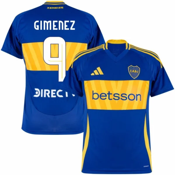 Boca Juniors Home Gimenez 9 Shirt 2024-2025 Fan version Size：S-4XL Non-Customize