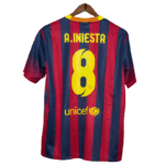 A.INIESTA #8 Barcelona Home Shirt Retro Jersey 13-14 - Image 2