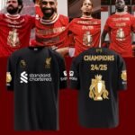 2025 Premier League Liverpool Championship Commemorative 20 Champions League Short Sleeve T-shirt - Image 2