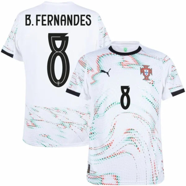 Portugal Away  B.Fernandes 8 Shirt 2025-2026 Fan / Player version  Size：S-2XL Non-Customize
