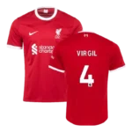 2023-24 M.SALAH #11 VIRGIL #4 SZBOSZLAI #8 MAC ALLISTER #10 Liverpool Home Jersey - Image 2