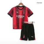 23-24 Kids AC Milan Jersey Home Kit - Image 3