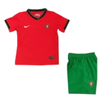 2024 Kids Portugal Nation Home Whole Kit Jersey+Shorts+Socks Euro - Image 3