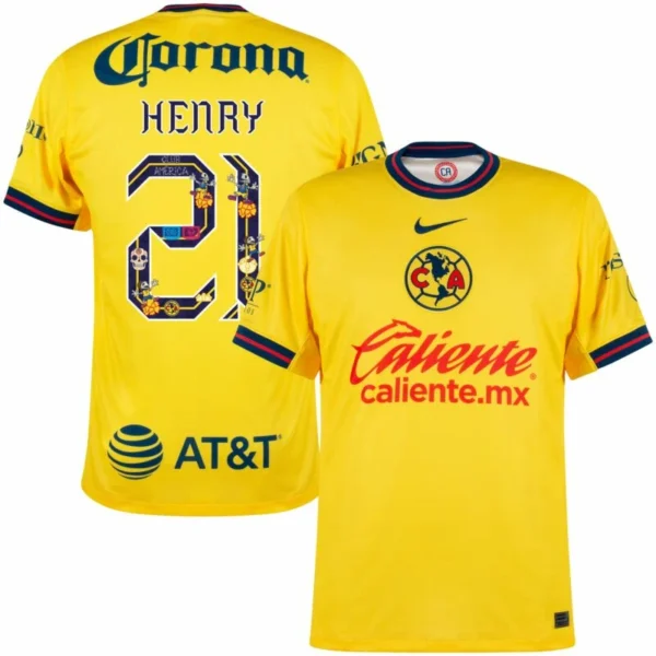 Club America Home Henry 21 Shirt 2024-2025 Player version Size：S-2XL Non-Customize