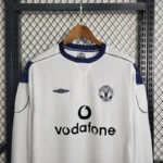 Long Sleeve Manchester United Away Football Shirt 1999/2000 Vintage - Image 3