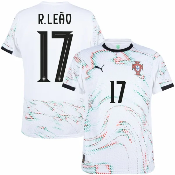 Portugal Away  R.Leão 17 Shirt 2025-2026 Fan / Player version  Size：S-2XL Non-Customize