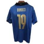 BONUCCI #19 Italy Home Retro Jersey Euro Cup 2020 - Image 2