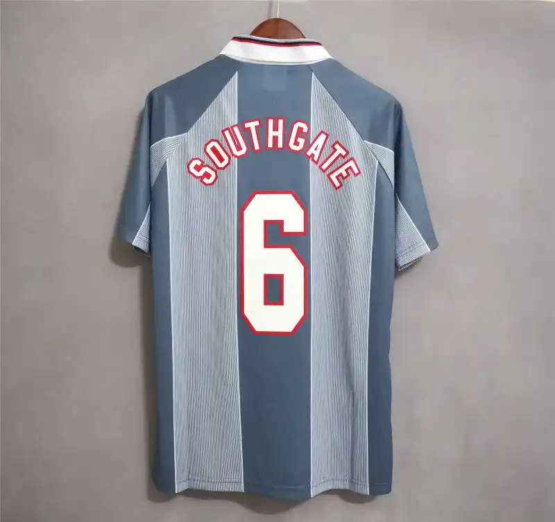 8458e51eec England Euro Cup 1996 Retro Soccer Jersey Away - Image 3