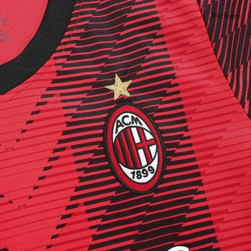 845d81a15c 23-24 Kids AC Milan Jersey Home Kit - Image 4