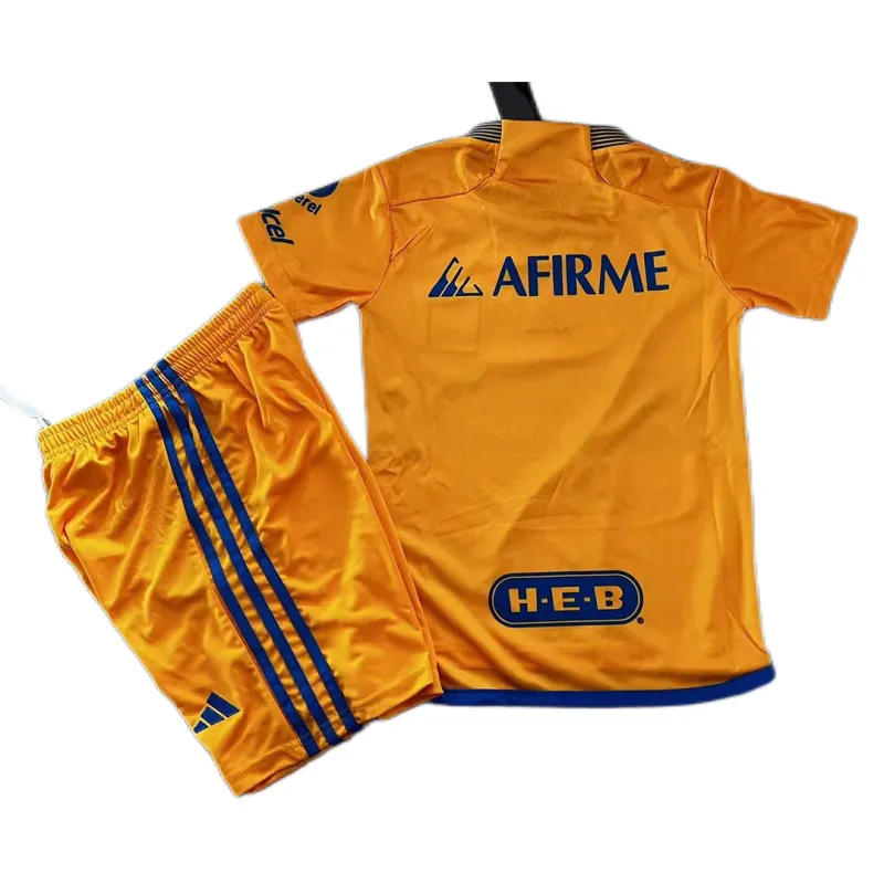 84d86d2342 Kids Tigres UANL 2023/24 Home Jersey Kit - Image 2