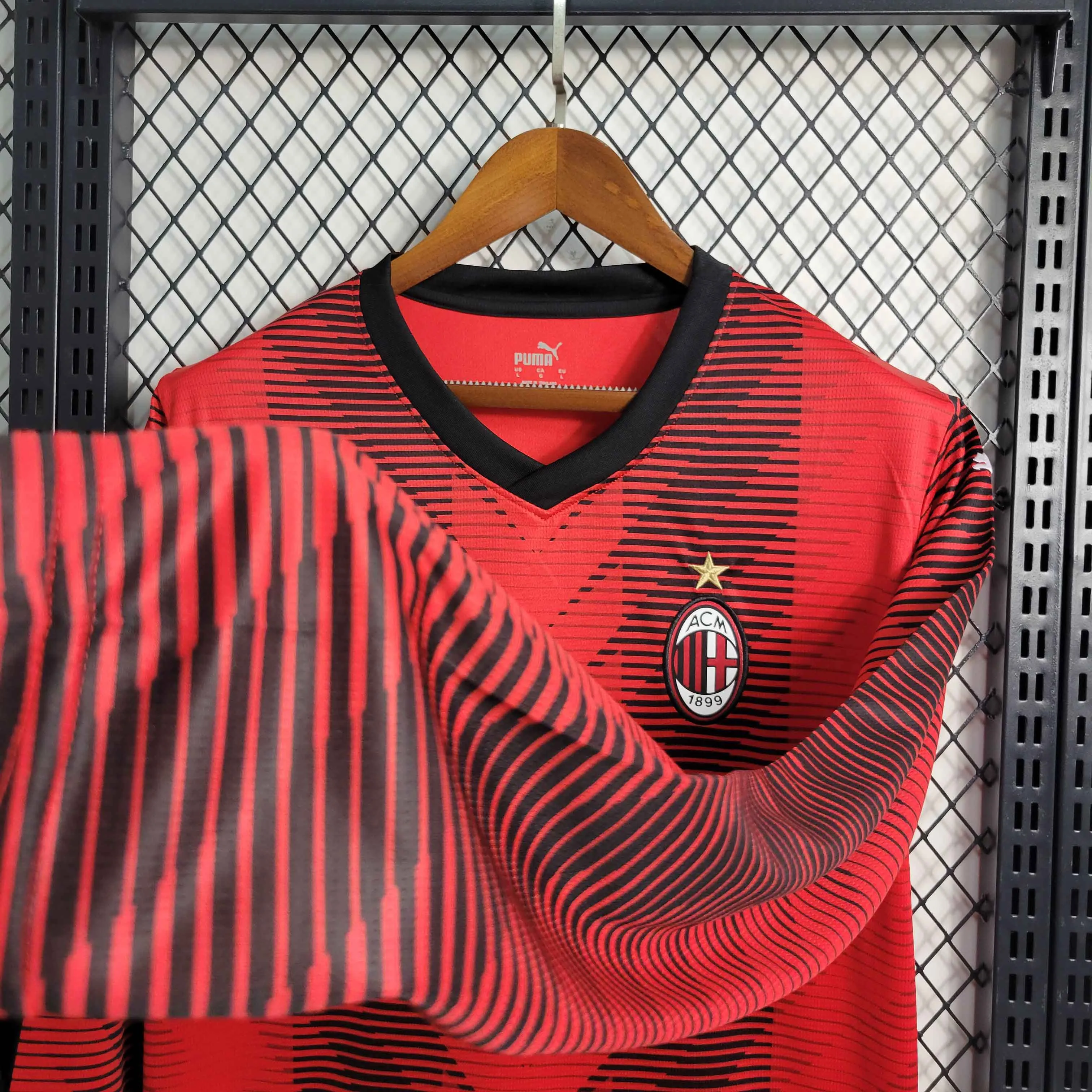 87cc738200 23-24 AC Milan Home Long Sleeve Jersey - Image 8
