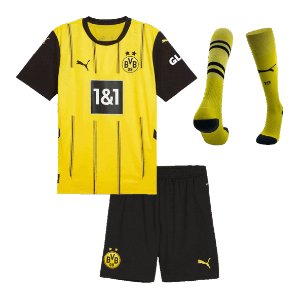 Kids Borussia Dortmund Custom Home Full Soccer Kits 2024-25