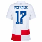 Croatia Home  Petković 17 Shirt 2024-2025 Fan Size：S-2XL Non-Customize - Image 2